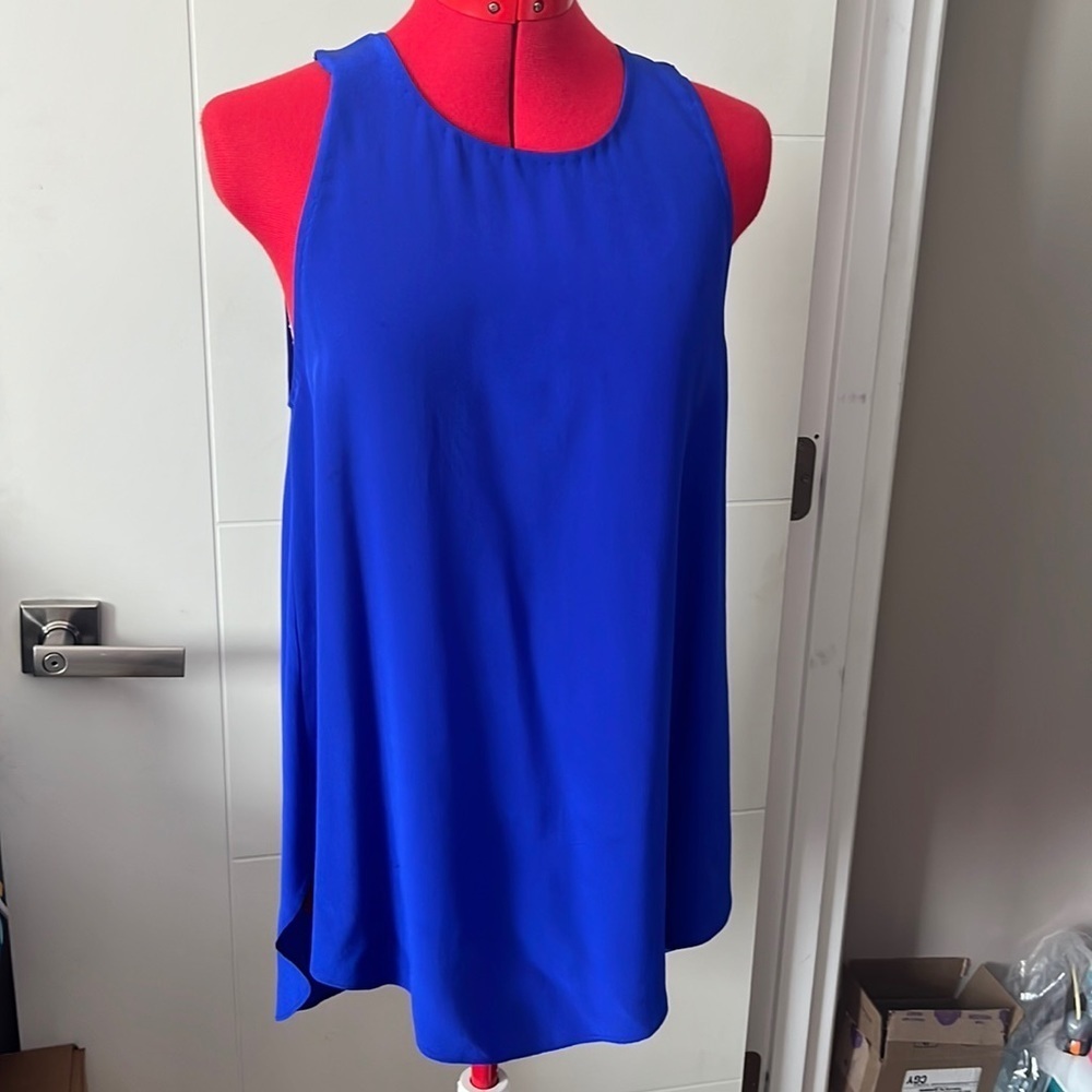 MM115 Wilfred 100% silk royal blue blouse